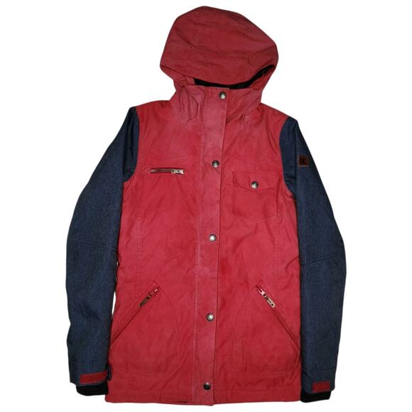 DC Womens Falcon Snowboard Jacket Coat Size XS Rio Red Skiing Snowboarding - Picture 1 of 16